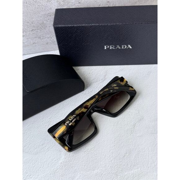 NEW Prada PR D01S Sunglasses in Black Tortoise $390 main image 5